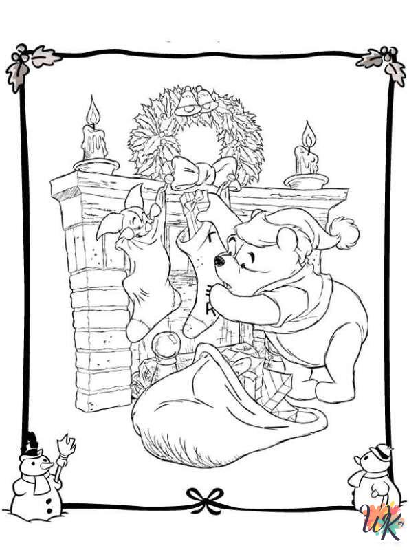 free coloring Christmas Disney pages