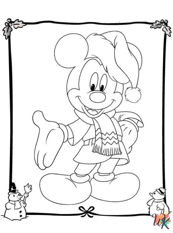 detailed Christmas Disney coloring pages