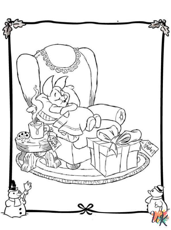 free Christmas Disney coloring pages for adults