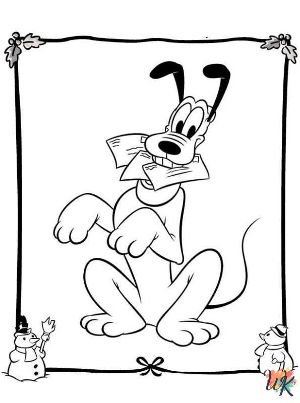 free coloring Christmas Disney pages