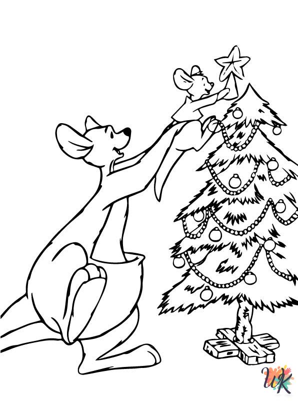 Christmas Disney coloring pages easy