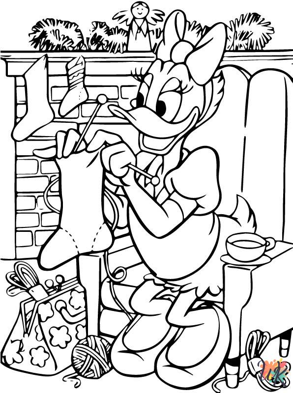 Christmas Disney decorations coloring pages