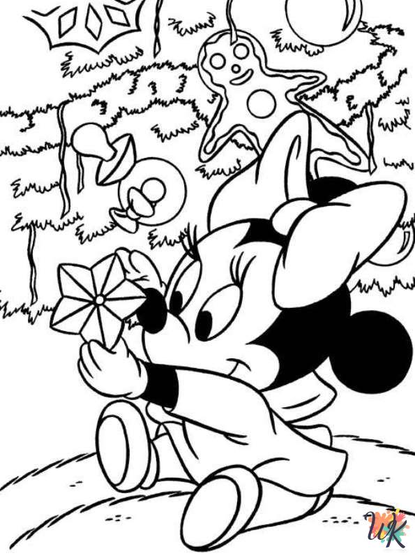 Christmas Disney coloring book pages