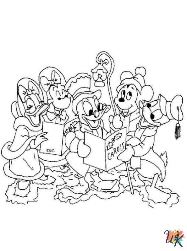 hard Christmas Disney coloring pages