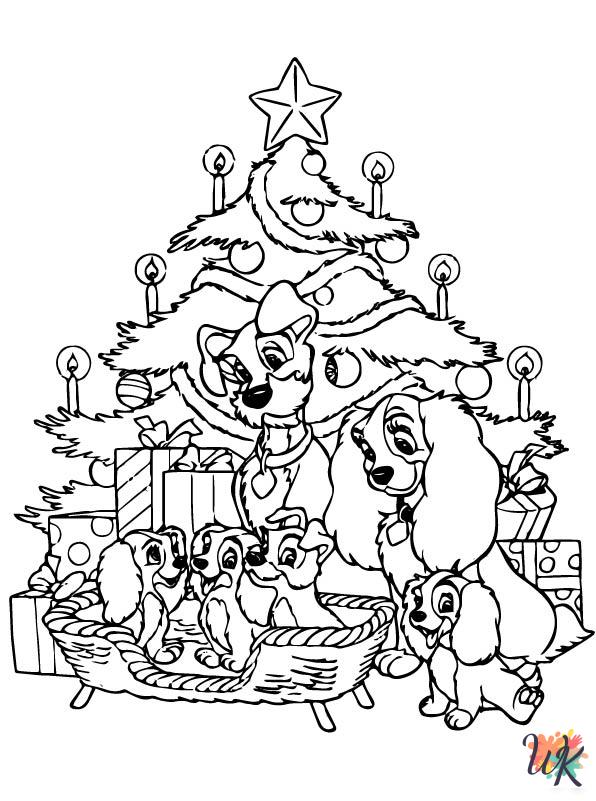 cute coloring pages Christmas Disney