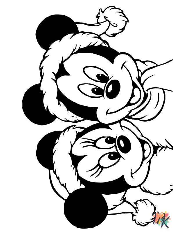 easy cute Christmas Disney coloring pages