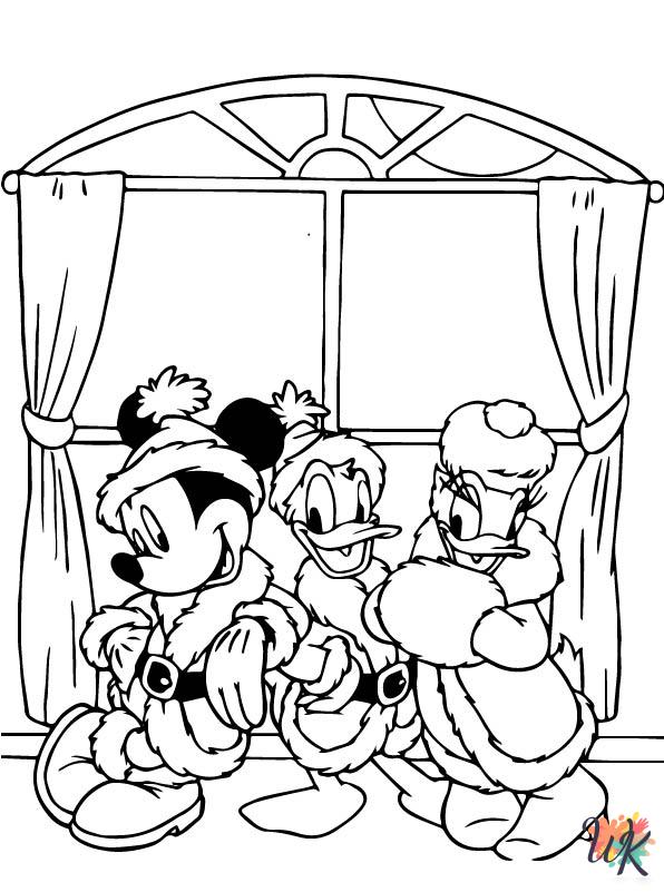 coloring Christmas Disney pages