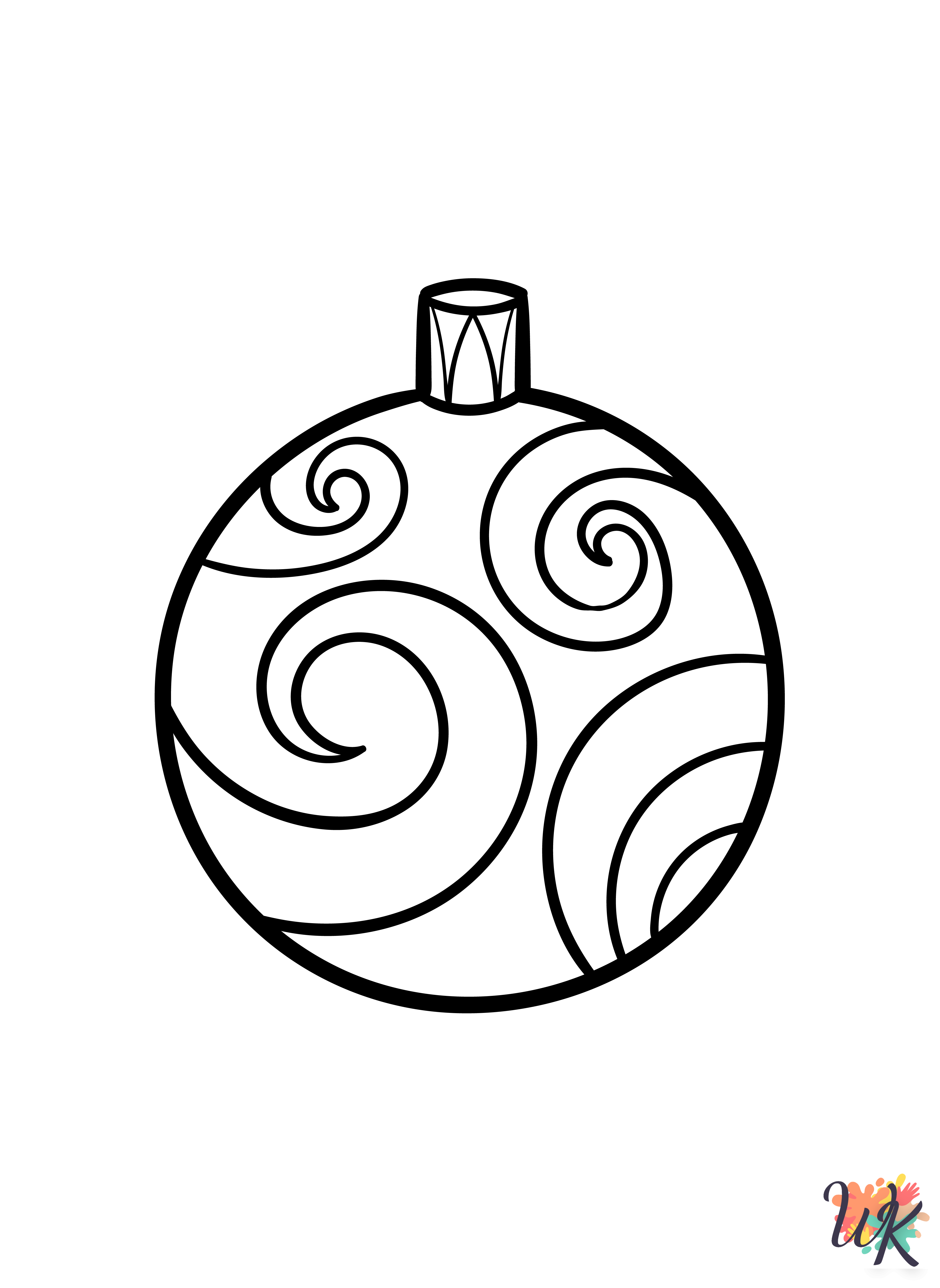 coloring pages for Christmas Ornament 1