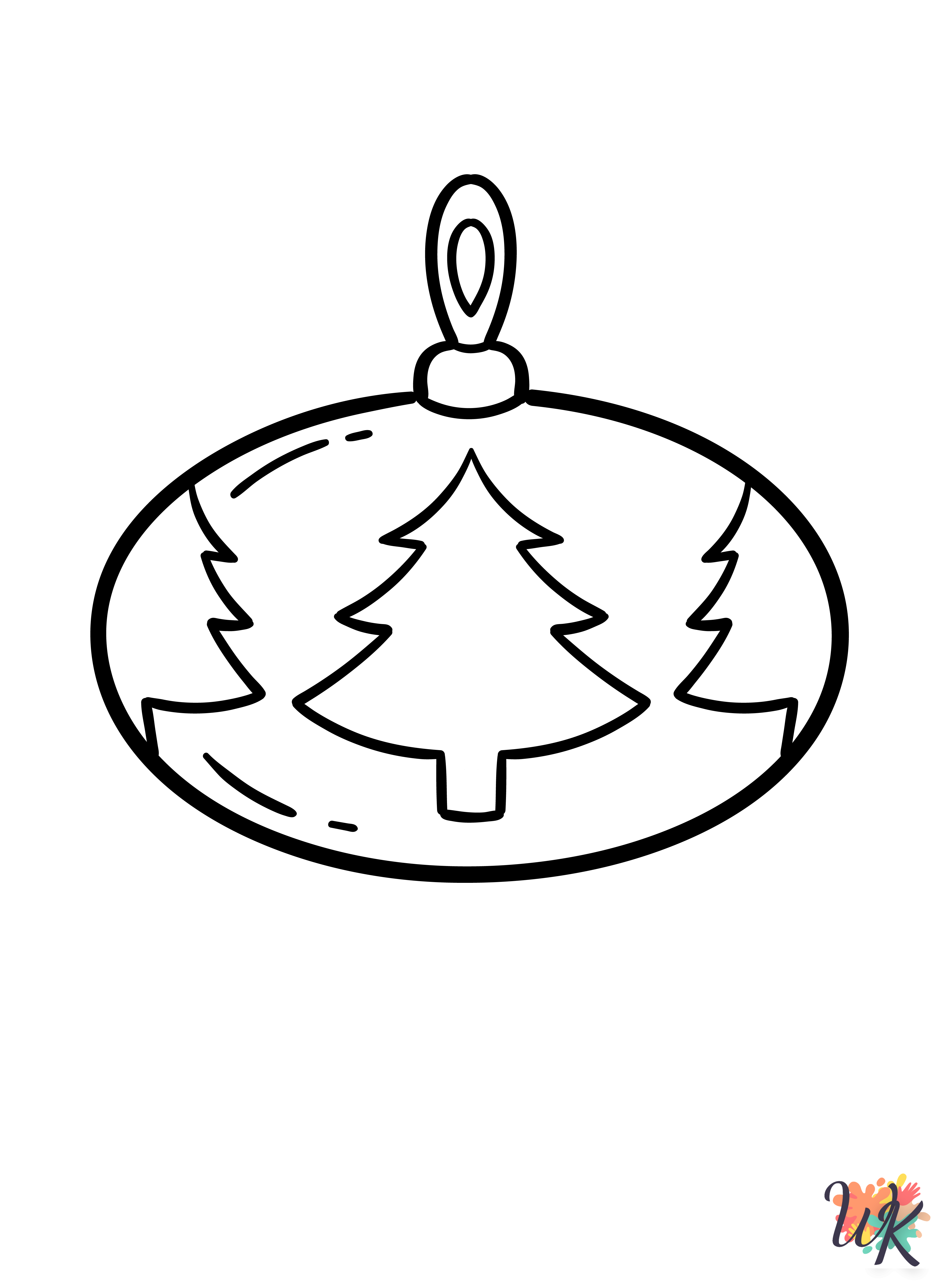 free Christmas Ornament coloring pages for kids