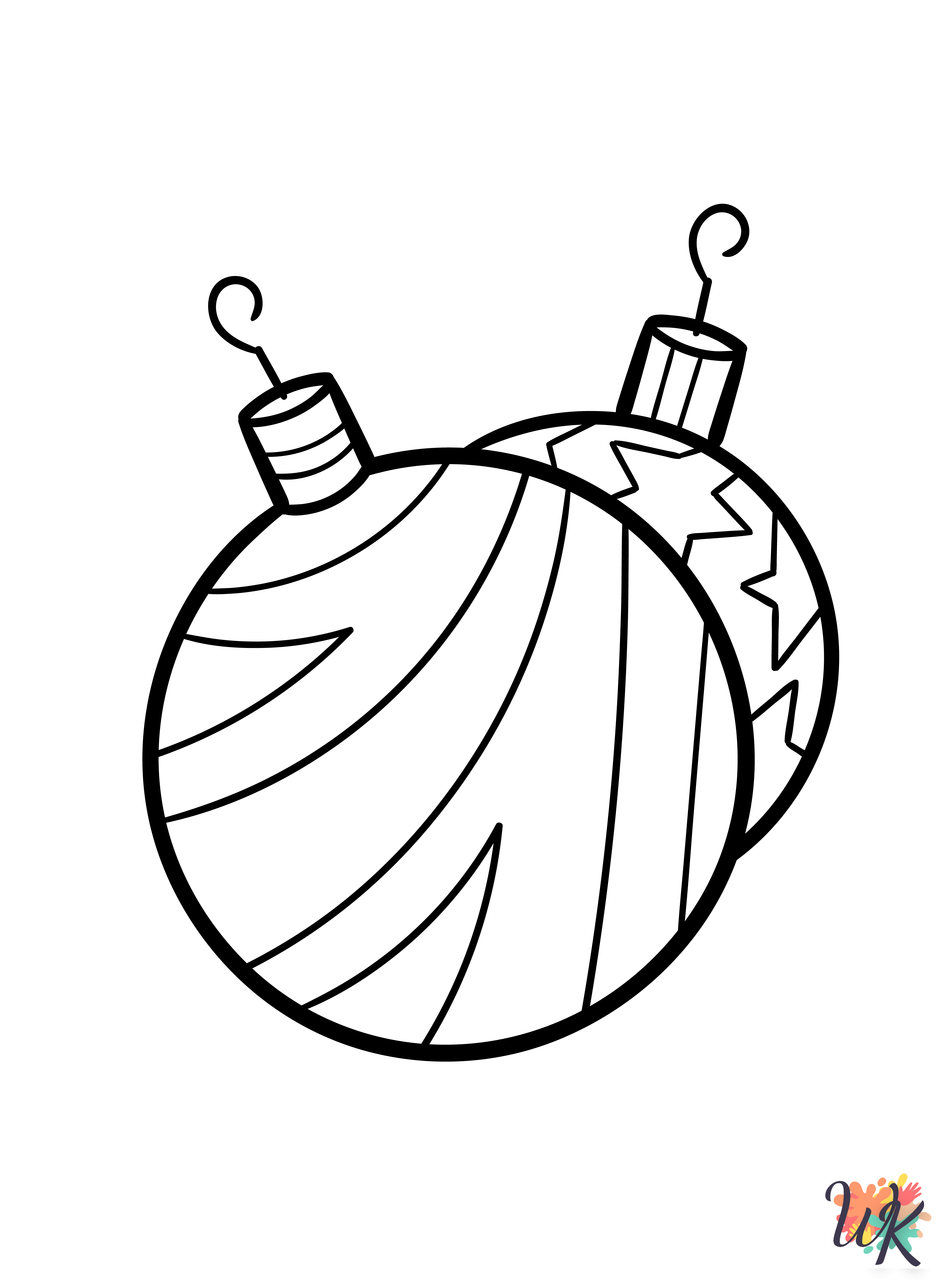 coloring pages for Christmas Ornament 2