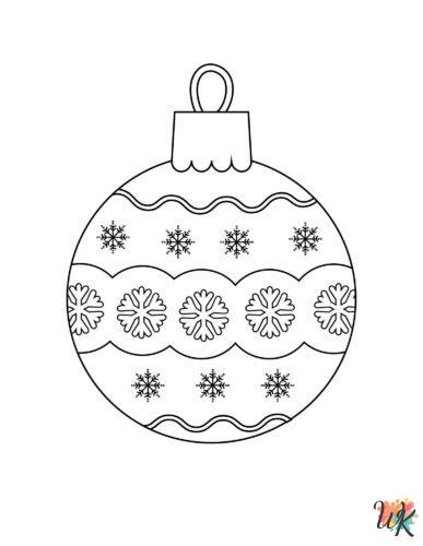 free printable Christmas Ornament coloring pages