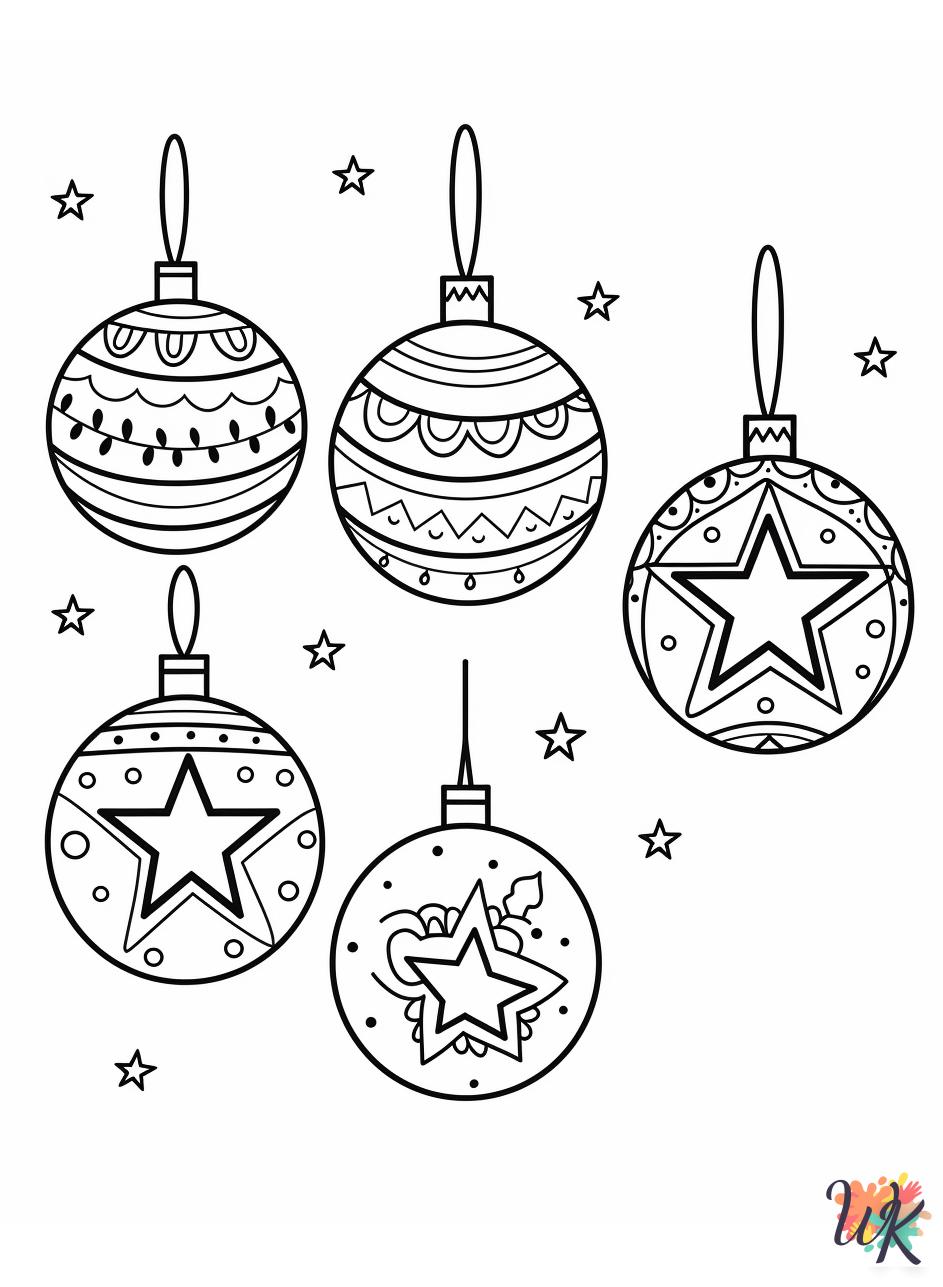 Christmas Ornament coloring pages printable free