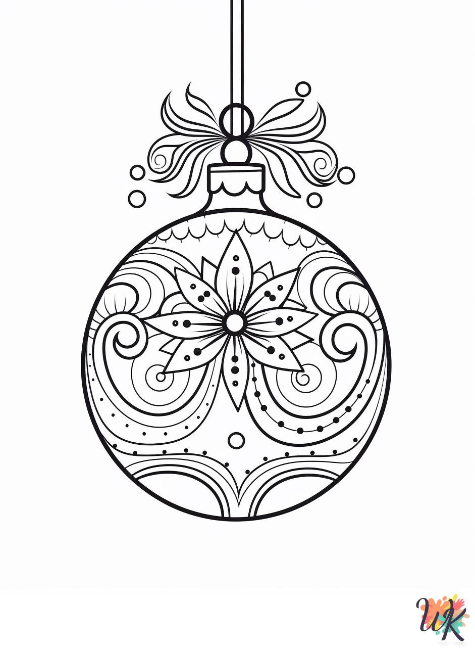 Christmas Ornament coloring pages for preschoolers