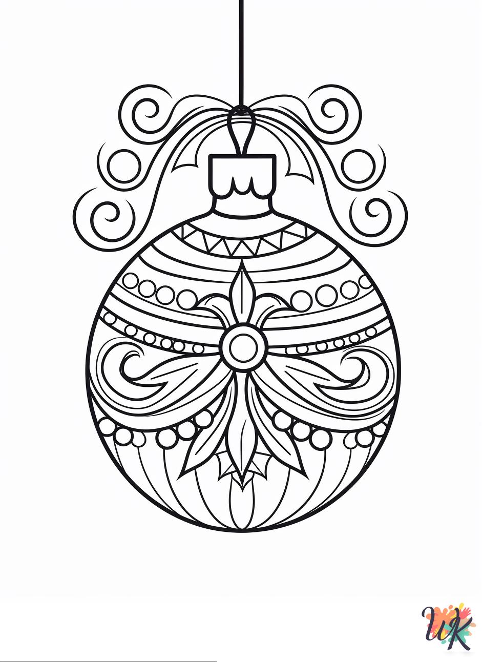 free coloring Christmas Ornament pages