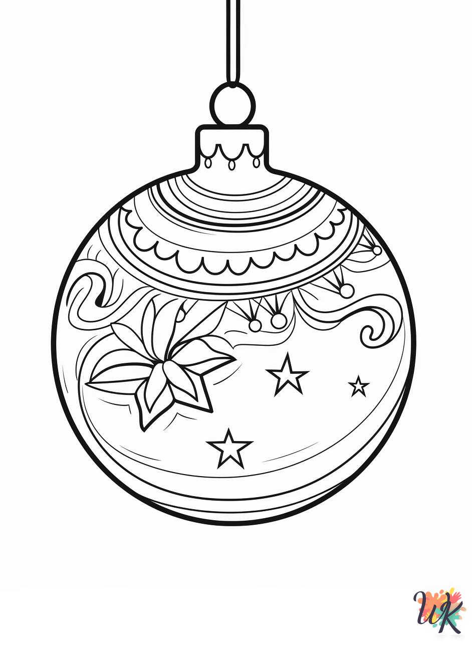 detailed Christmas Ornament coloring pages for adults