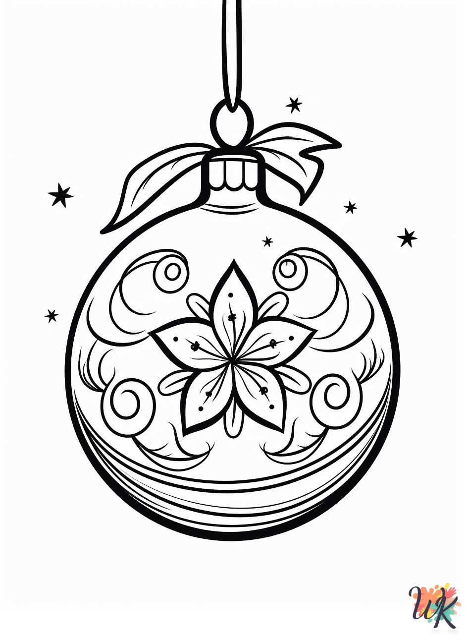 free Christmas Ornament printable coloring pages