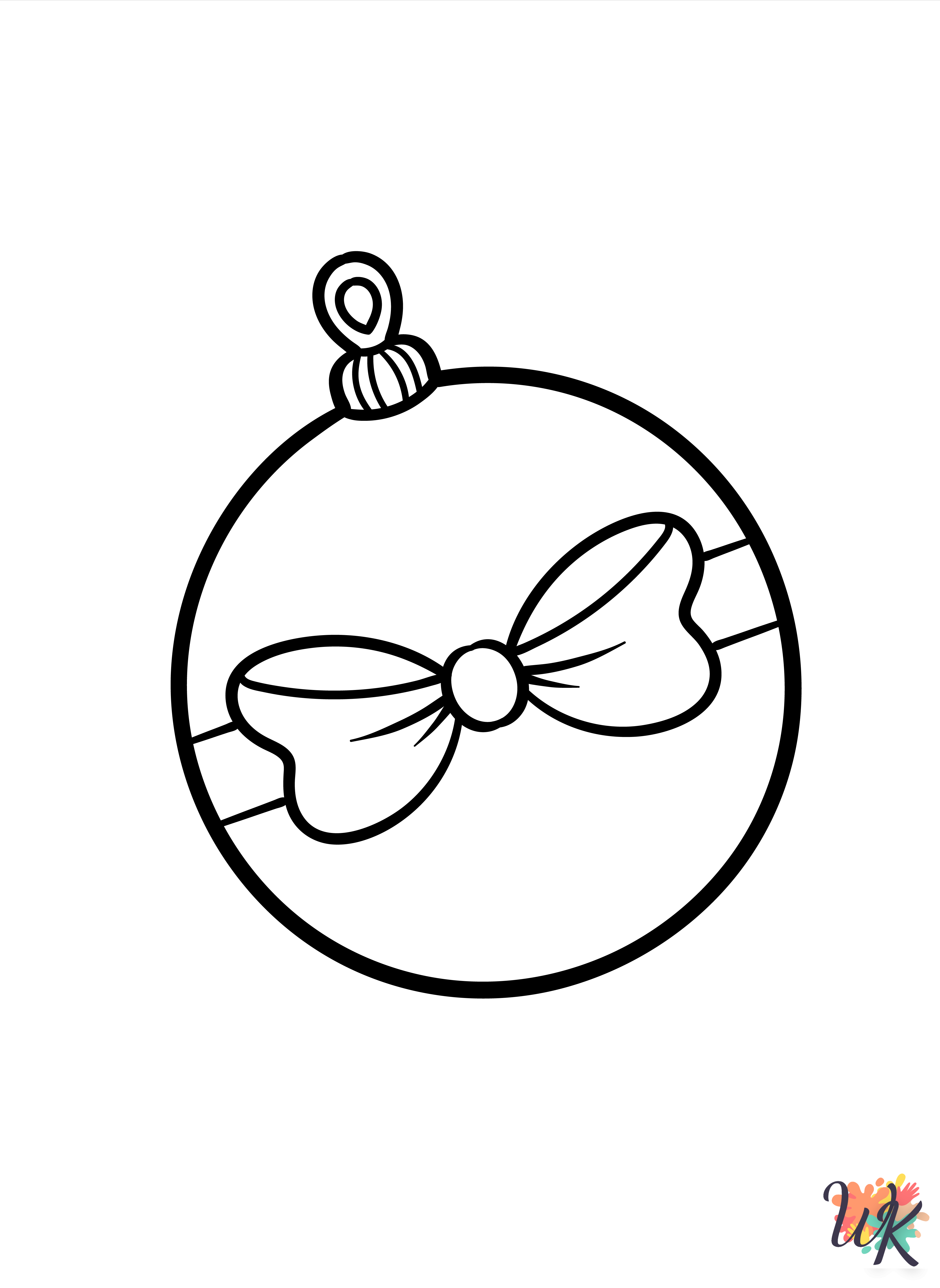 Christmas Ornament themed coloring pages