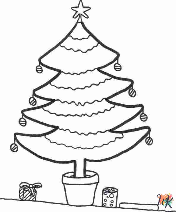 free adult Christmas Tree coloring pages