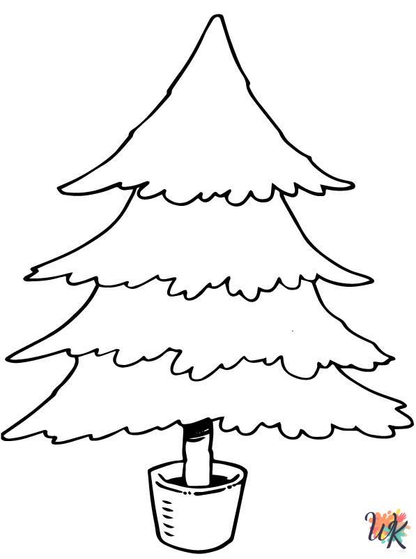 free adult Christmas Tree coloring pages