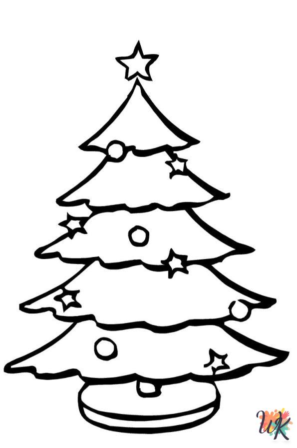 printable Christmas Tree coloring pages for adults