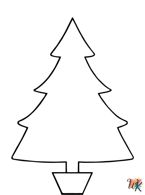 detailed Christmas Tree coloring pages for adults
