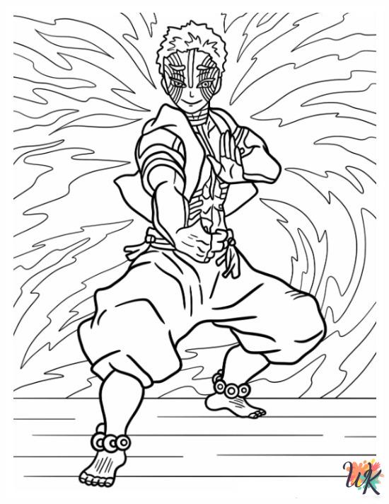Demon Slayer ornaments coloring pages