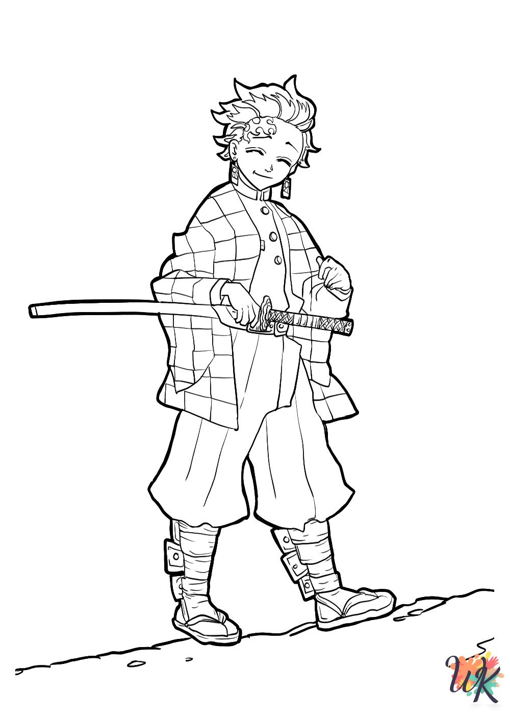 merry Demon Slayer coloring pages
