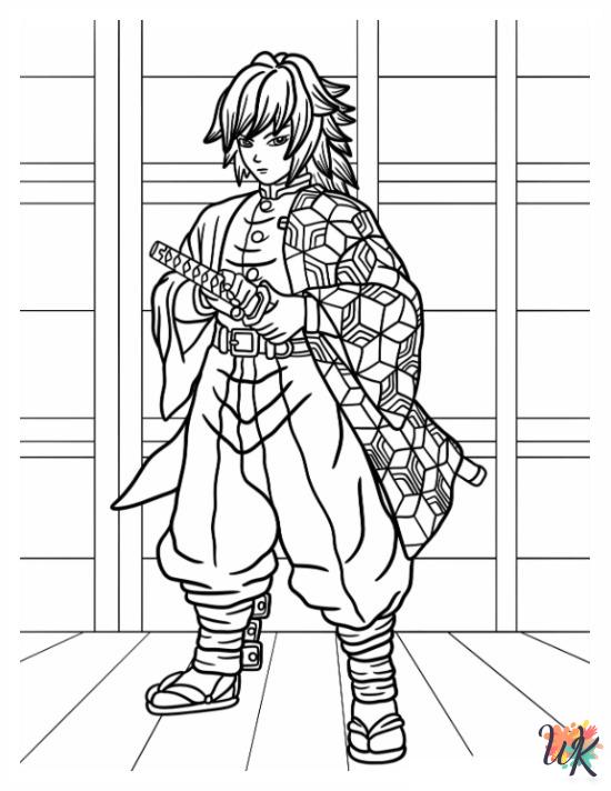 free printable Demon Slayer coloring pages