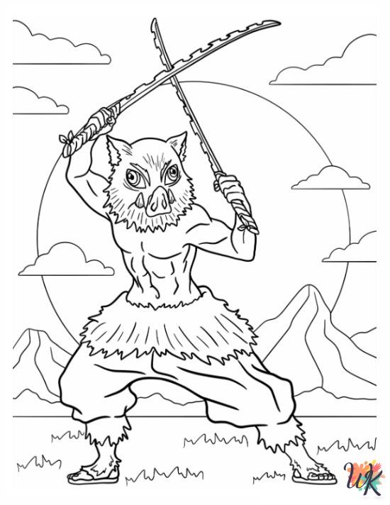 free Demon Slayer coloring pages pdf