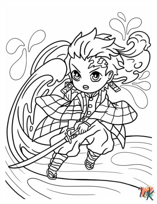 cute Demon Slayer coloring pages