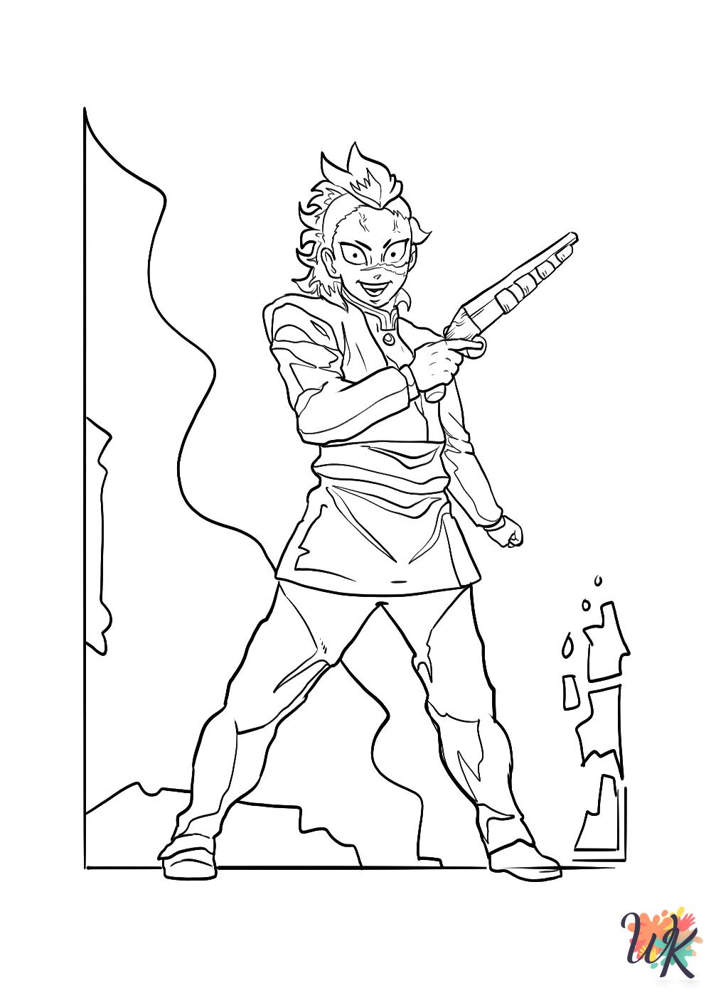 detailed Demon Slayer coloring pages