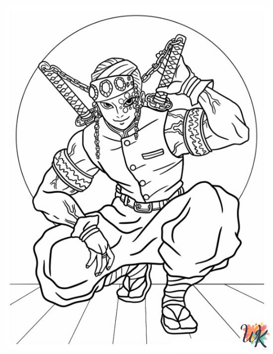 Demon Slayer free coloring pages