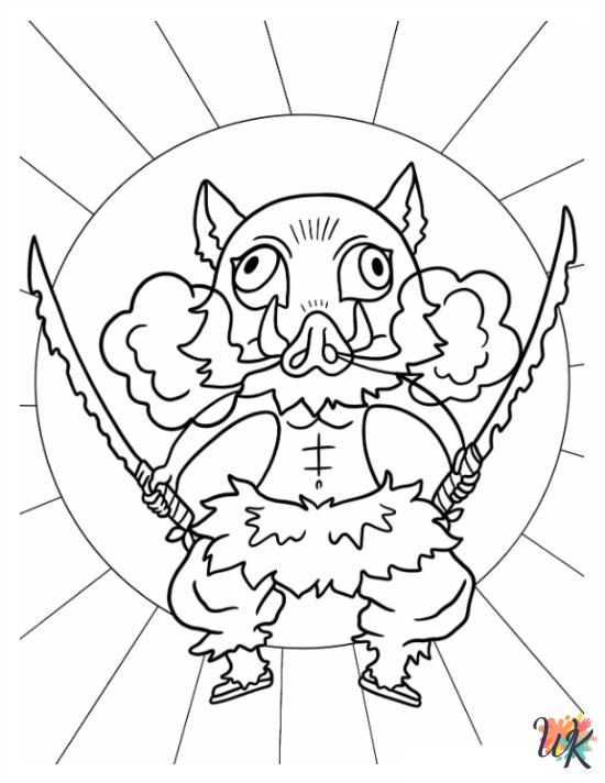 Demon Slayer coloring pages for kids