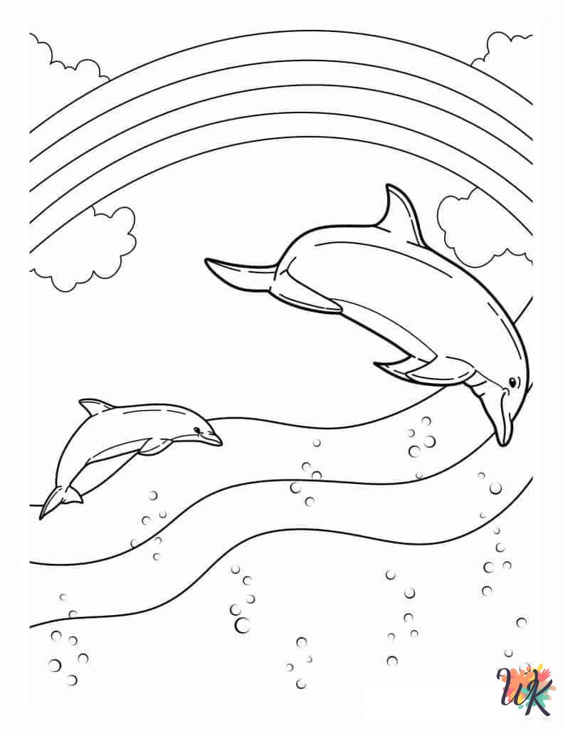 Dolphin ornament coloring pages
