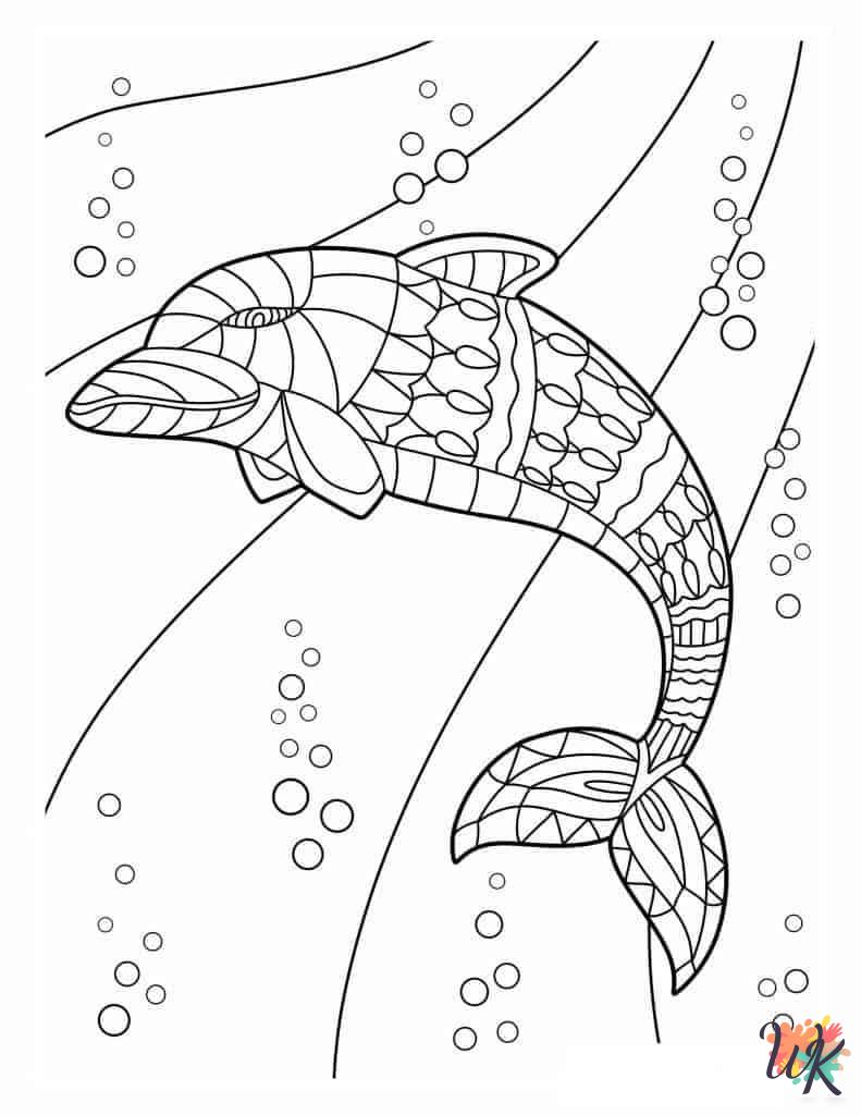 free Dolphin coloring pages printable