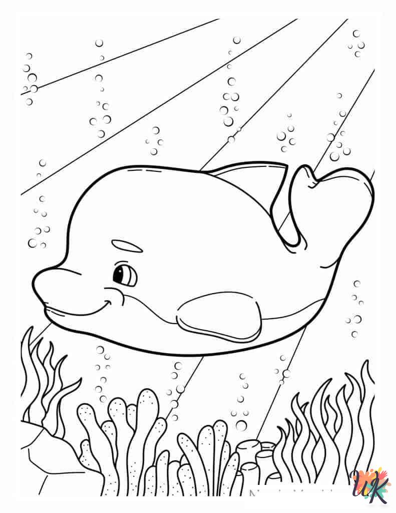 free Dolphin coloring pages pdf