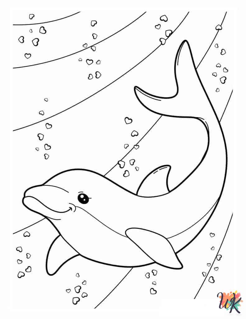 Dolphin decorations coloring pages