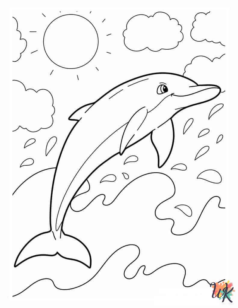 grinch cute Dolphin coloring pages