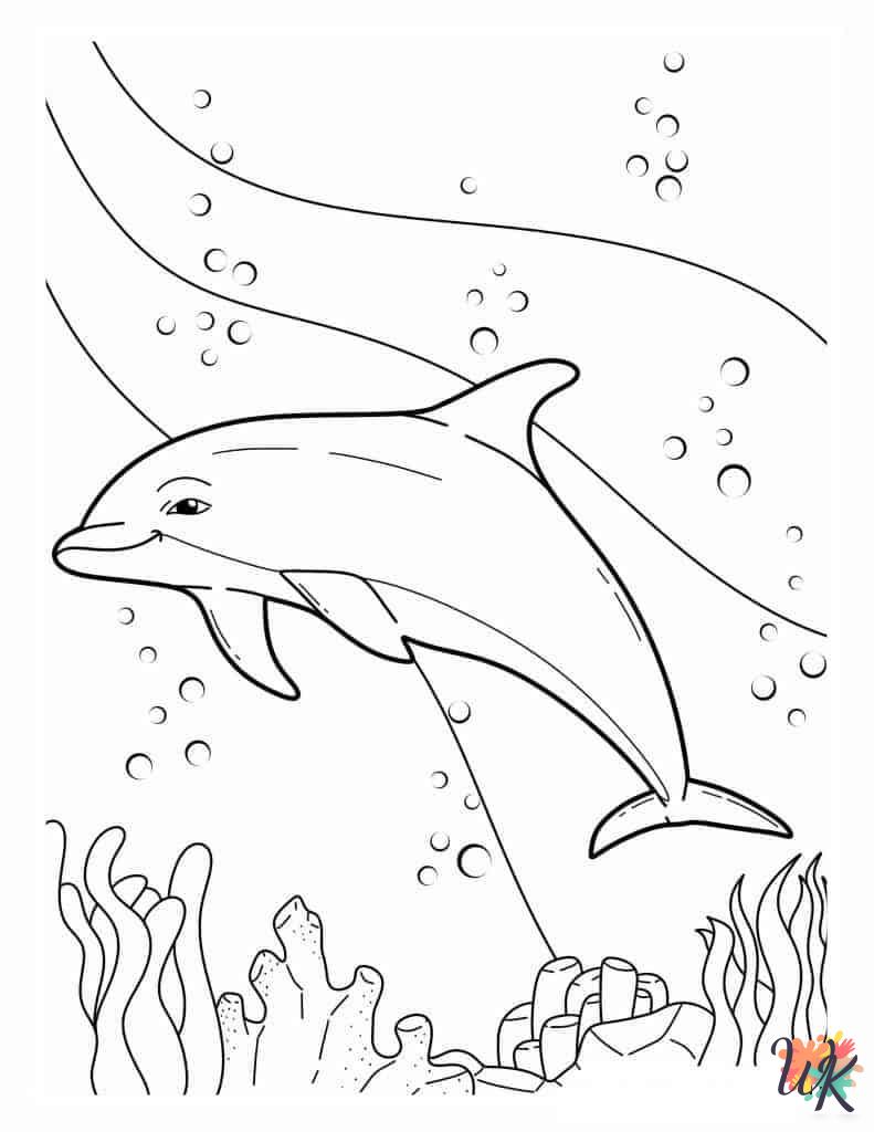 preschool Dolphin coloring pages
