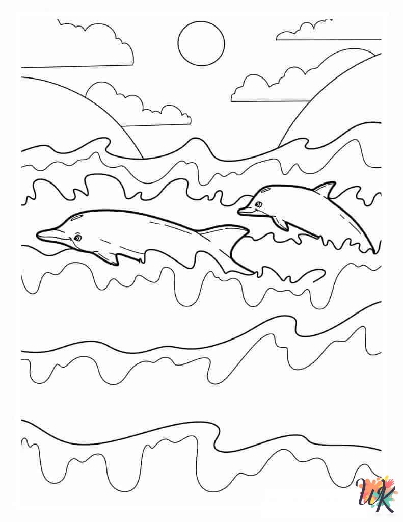 printable Dolphin coloring pages