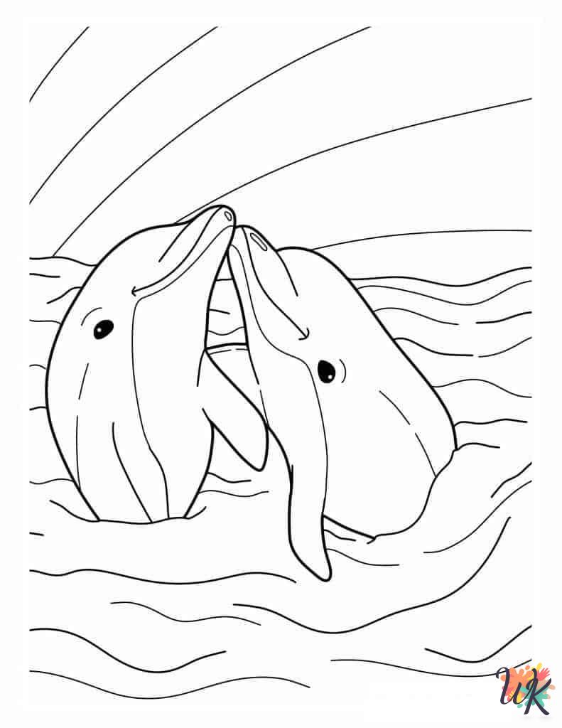 printable Dolphin coloring pages for adults