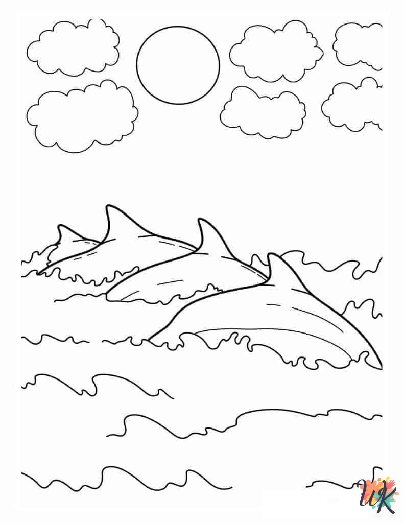 Dolphin coloring pages for adults pdf