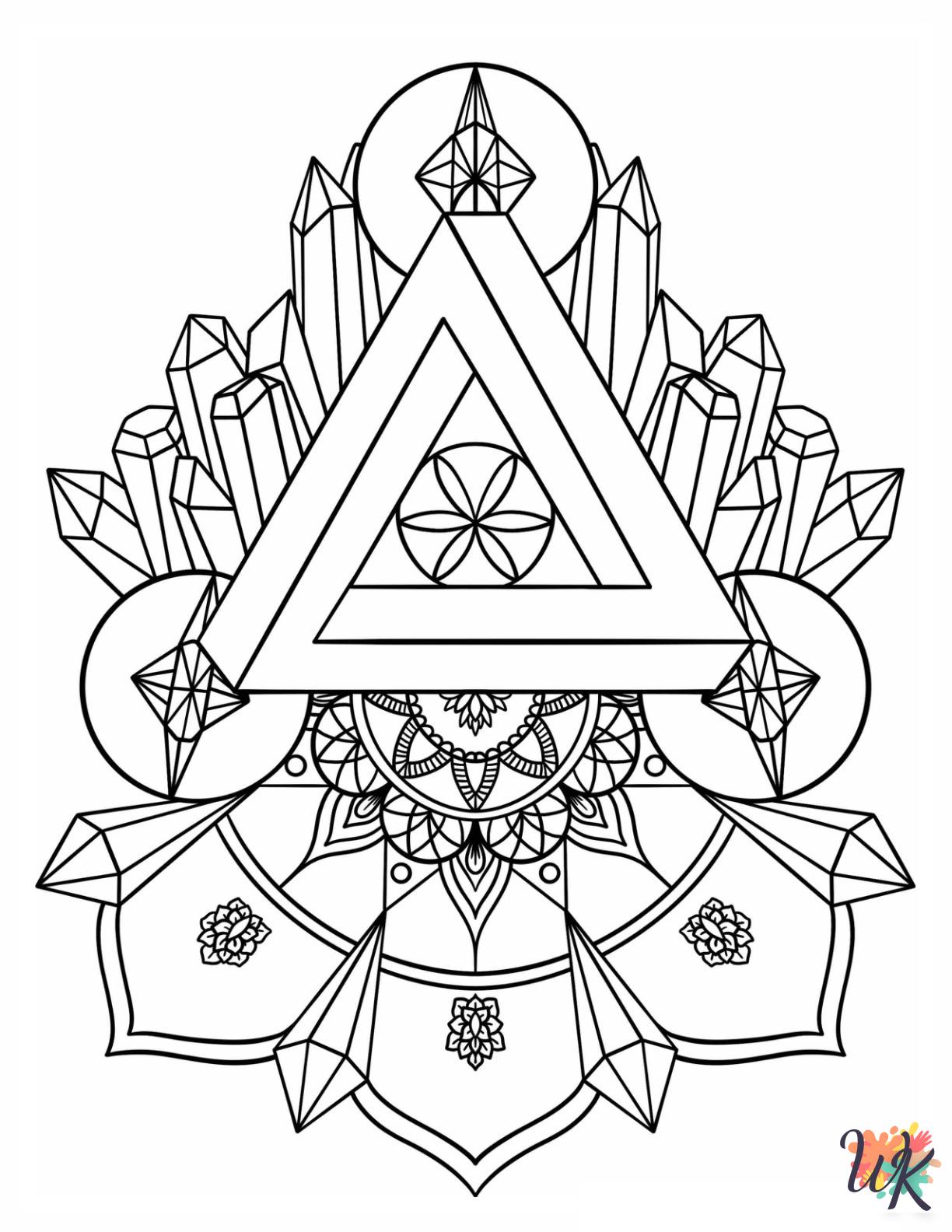 Geometric decorations coloring pages