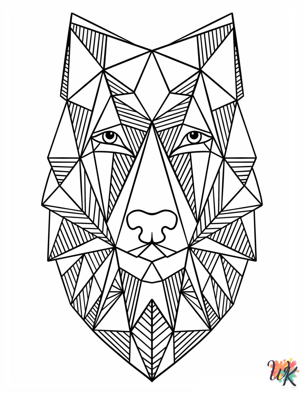 Geometric coloring pages grinch