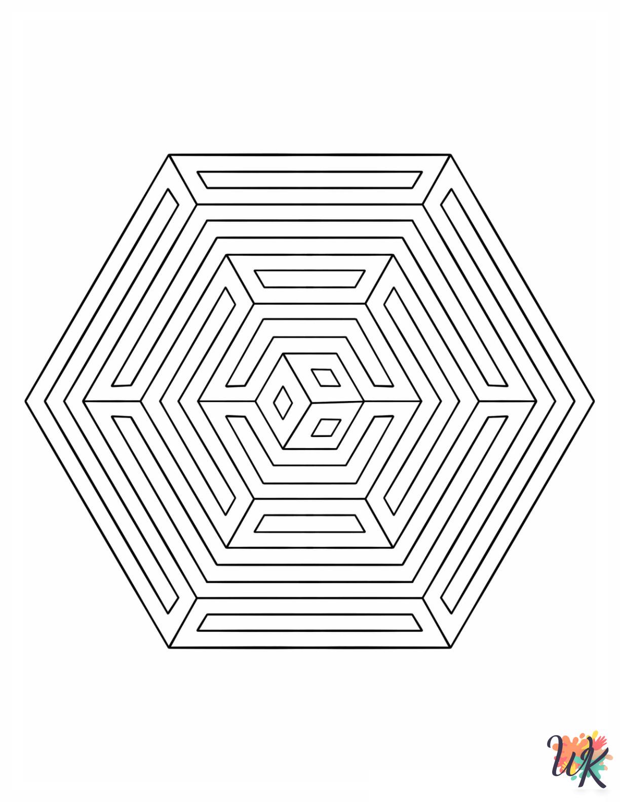 coloring pages for kids Geometric