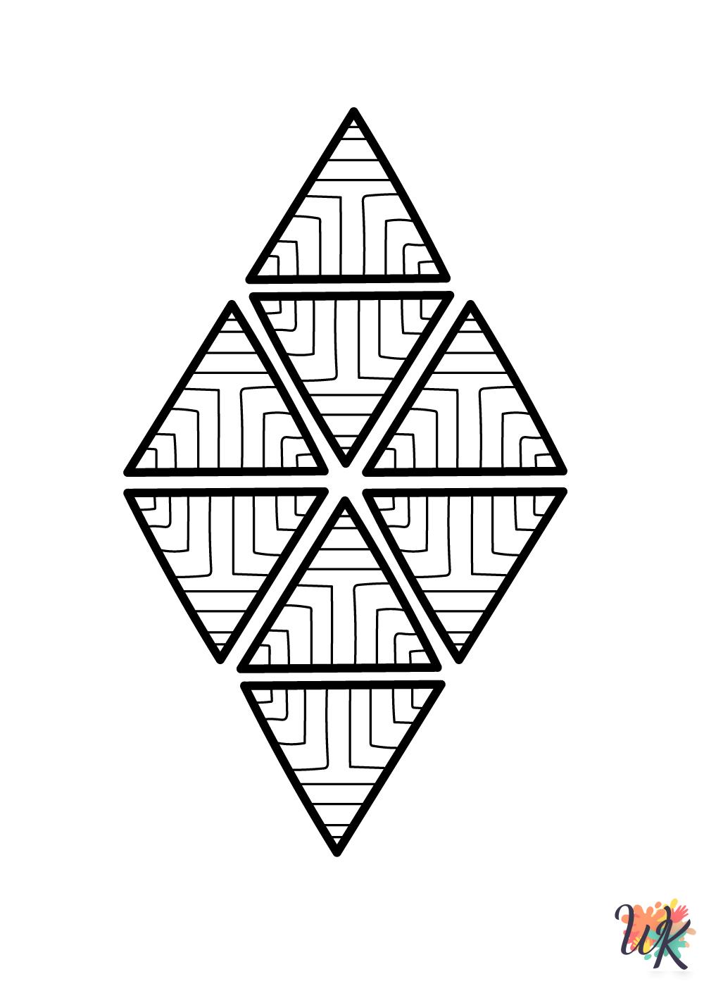 Geometric free coloring pages