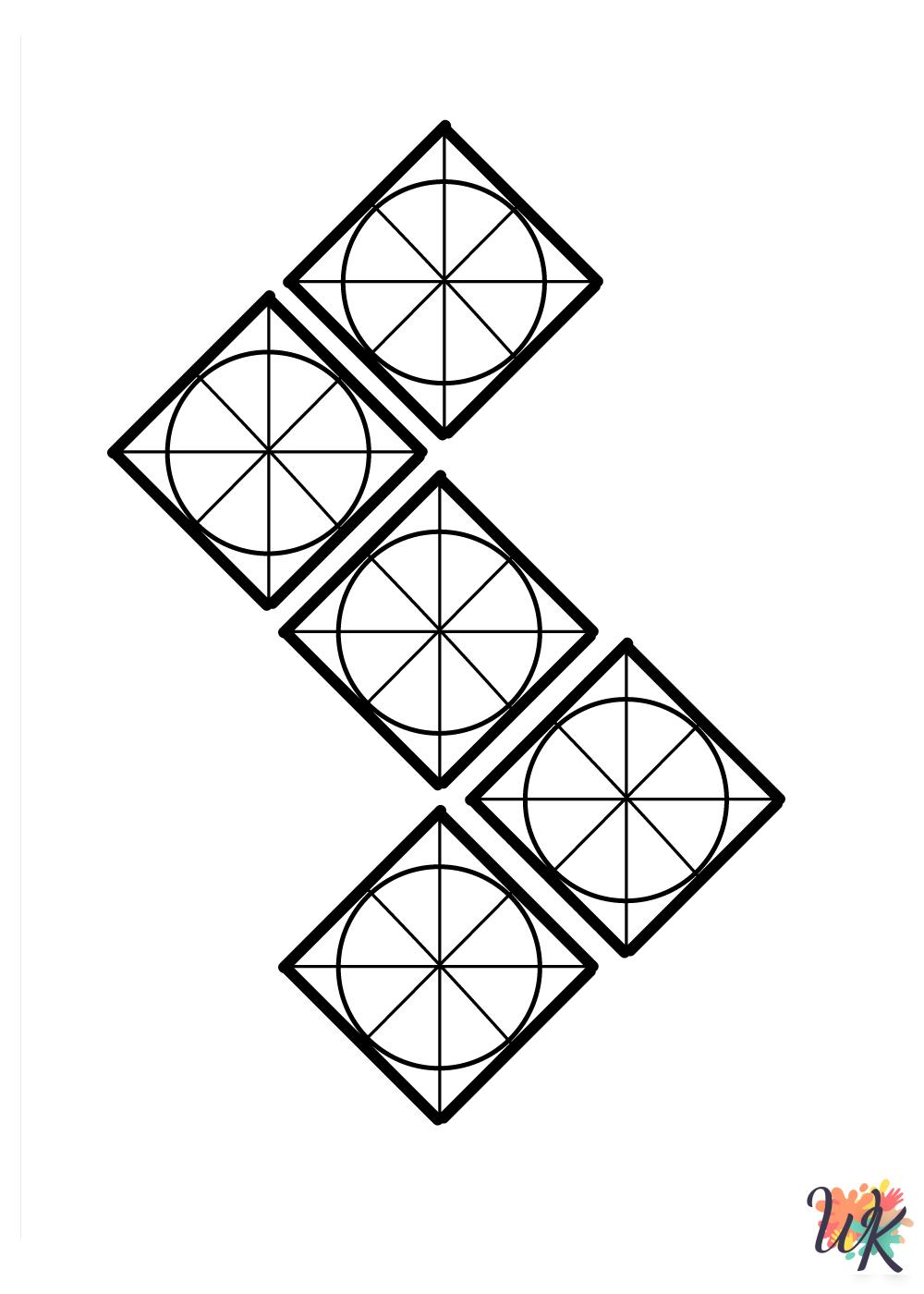 Geometric free coloring pages 1