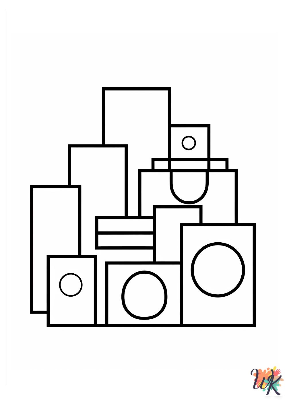 coloring pages for kids Geometric