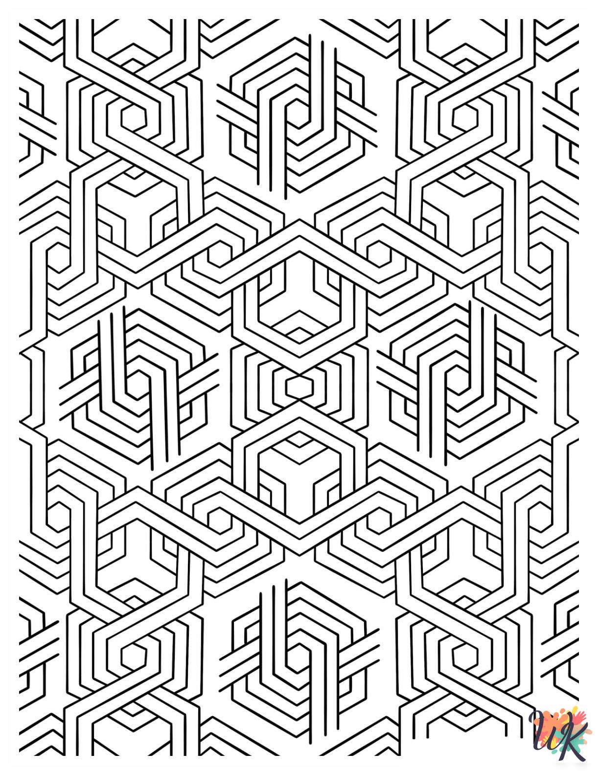 cute Geometric coloring pages