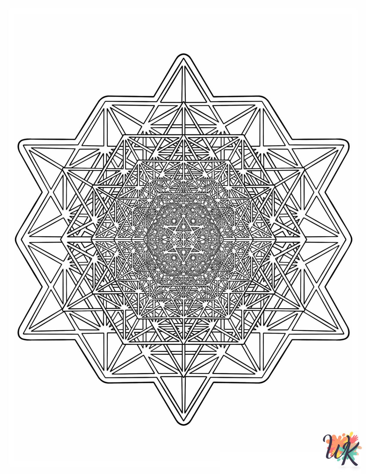 detailed Geometric coloring pages